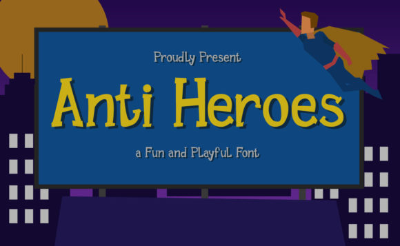 Anti Heroes Font for Playful Branding and Eye-Catching Designs