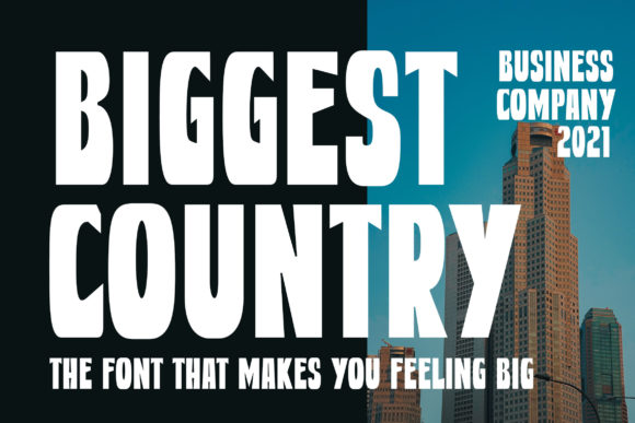 Biggest Country Font for Bold Branding and Eye-Catching Designs