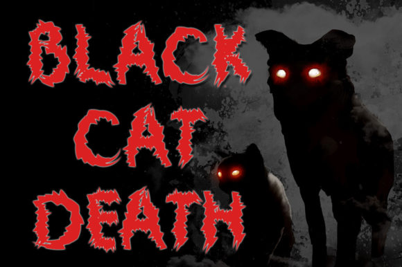 Black Cat Death Font for Spooky Campaigns and Horror-Themed Designs