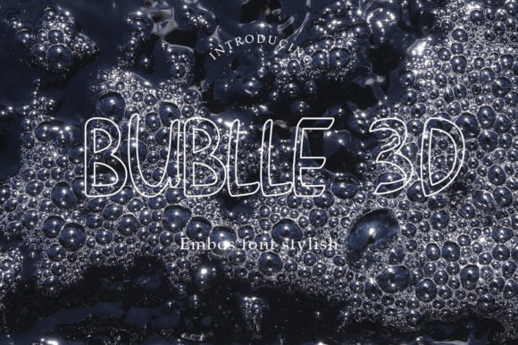 Bublle 3D Display Font for Creative Web Design
