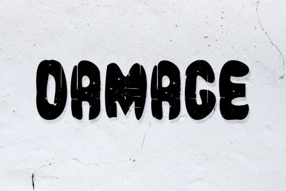 Damage: A Bold Display Font for Handmade Creations