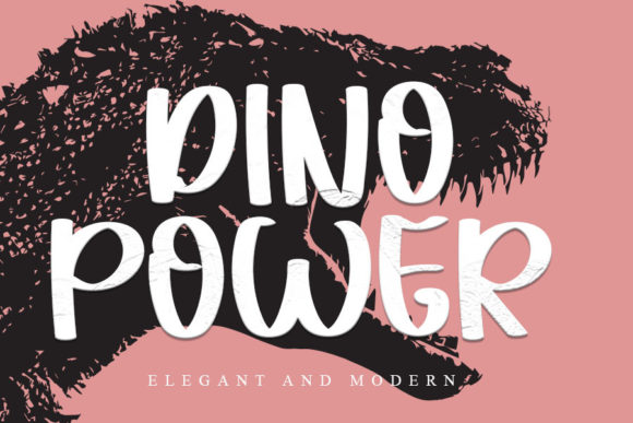 Dino Power Font for Creative Handmade Projects