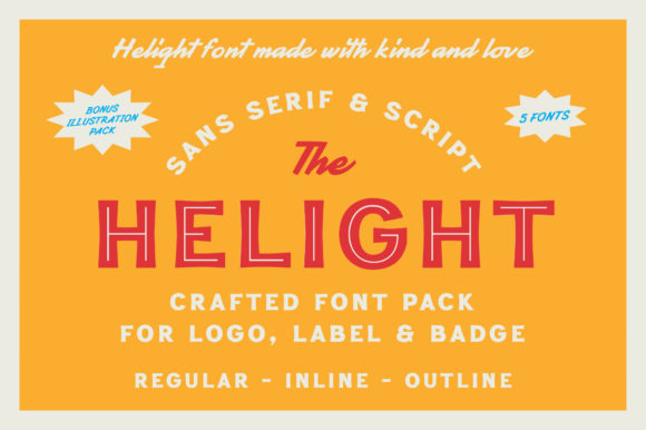 Helight: A Cool Trio Font for Creative Branding Projects