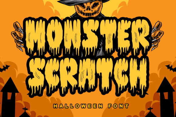 Monster Scratch Font for Handmade Creations