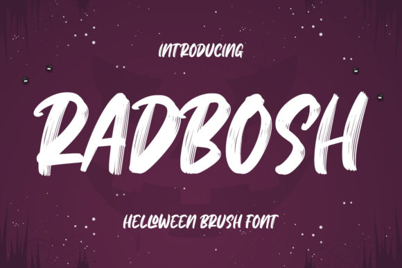 Radbosh Font for Halloween and Handmade Creations