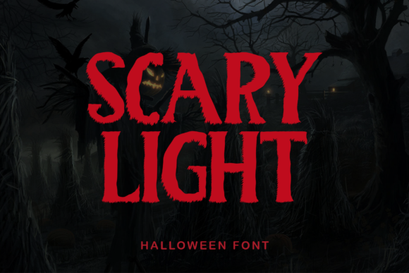 Scary Light Font for Spooky Halloween Designs