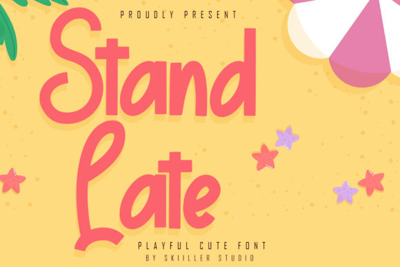 Stand Late: A Playful Display Font for Digital Creativity